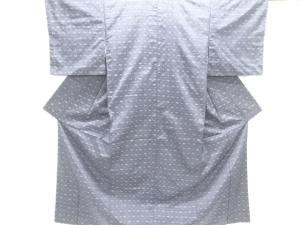 絣柄織出し手織り紬着物